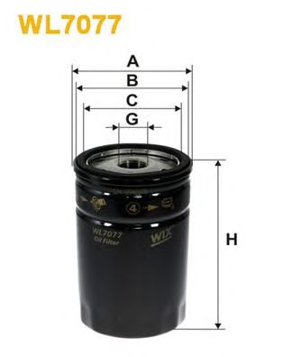 WIX FILTERS wl7077 -  Фильтр масляный двигателя